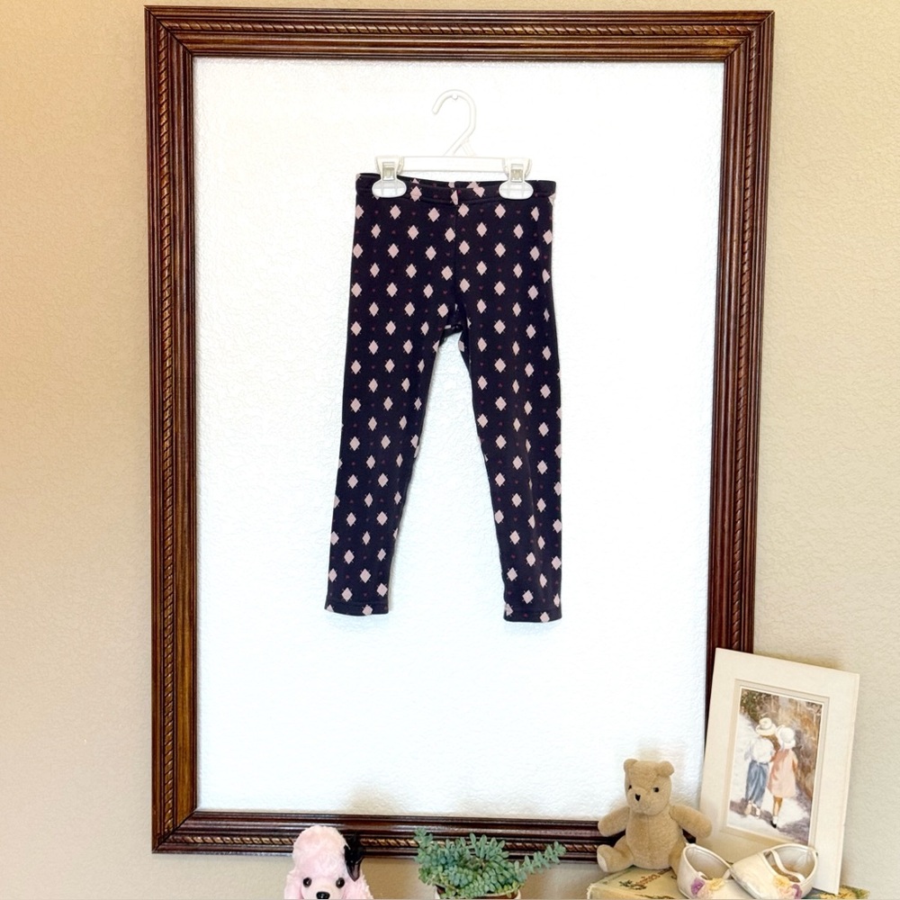 Gymboree Outlet EUC 2008 New York Girl line Argyle and Heart Leggings Size 5
